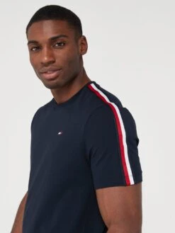 Tommy Sport Tommy Hilfiger Sport Trim Tape S/s T-shirt -Barbou Clothing Shop VK12M SQ4 0000000048 NAVY MDd
