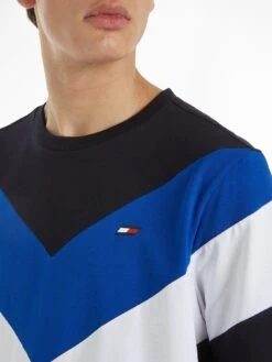 Tommy Sport Colourblock Short Sleeve T-shirt - Blue  -Barbou Clothing Shop VK12P SQ4 0000000020 BLUE MDd