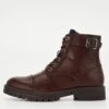 Jack & Jones Jack & Jones Lace Up Buckle Boots - Dark Brown -Barbou Clothing Shop VK2H9 SQ1 0000000014 DARK BROWN SLs
