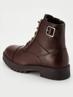 Jack & Jones Jack & Jones Lace Up Buckle Boots - Dark Brown -Barbou Clothing Shop VK2H9 SQ3 0000000014 DARK BROWN SLf