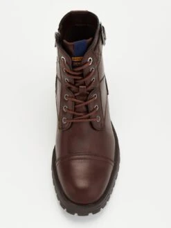 Jack & Jones Jack & Jones Lace Up Buckle Boots - Dark Brown -Barbou Clothing Shop VK2H9 SQ4 0000000014 DARK BROWN SLt
