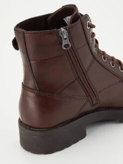 Jack & Jones Jack & Jones Lace Up Buckle Boots - Dark Brown -Barbou Clothing Shop VK2H9 SQ6 0000000014 DARK BROWN SLd