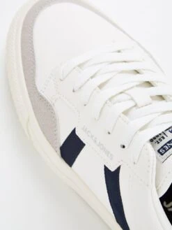 Jack & Jones Jack & Jones Faux Leather Trainers - White -Barbou Clothing Shop VK2IT SQ6 0000000013 WHITE SLd