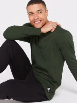 Jack & Jones Jacbasic Label Tee And Pants - Green -Barbou Clothing Shop VK348 SQ4 0000000047 GREEN MDd