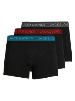 Jack & Jones Jack & Jones 3-Pack Logo Waistband Boxer Briefs - Black