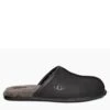 UGG Ugg Men's Scuff Leather Slippers - Black -Barbou Clothing Shop VKDBO SQ1 0000000004 BLACK SLs