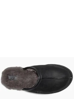 UGG Ugg Men's Scuff Leather Slippers - Black -Barbou Clothing Shop VKDBO SQ4 0000000004 BLACK SLt