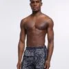 River Island Plain Paisley Swim Shorts -Barbou Clothing Shop VKDN5 SQ1 0000000004 BLACK MDf