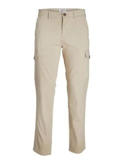 Jack & Jones Jack & Jones Ollie Bowie Slim Fit Cargo Trousers - Beige -Barbou Clothing Shop VKO14 SQ6 0000000108 BEIGE MDd2
