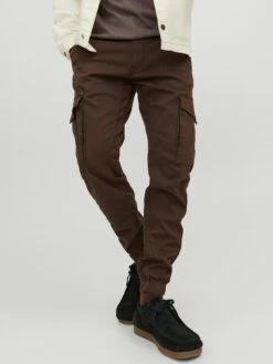 Jack & Jones Jack & Jones Paul Flake Cuffed Cargo Trousers - Brown