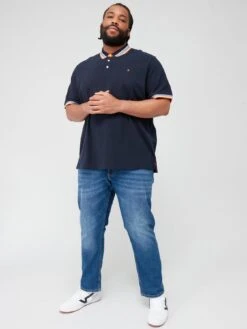 Jack & Jones Jack & Jones Plus Paulos Polo Shirt - Black -Barbou Clothing Shop VKO5D SQ3 0000000004 BLACK MDo