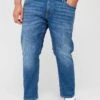 Jack & Jones Plus Glenn Original Slim Fit Jeans - Mid Wash -Barbou Clothing Shop VKO5S SQ1 0000000265 MID WASH MDf