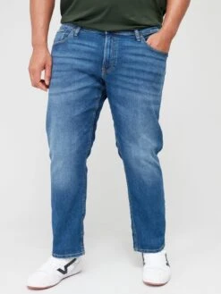 Jack & Jones Plus Glenn Original Slim Fit Jeans - Mid Wash