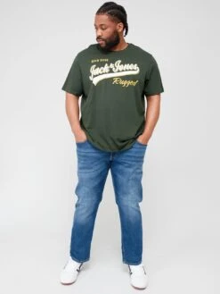 Jack & Jones Plus Glenn Original Slim Fit Jeans - Mid Wash -Barbou Clothing Shop VKO5S SQ3 0000000265 MID WASH MDo