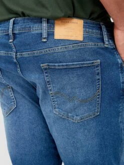 Jack & Jones Plus Glenn Original Slim Fit Jeans - Mid Wash -Barbou Clothing Shop VKO5S SQ4 0000000265 MID WASH MDd