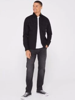 Jack & Jones Utility Pocket Shirt - Black -Barbou Clothing Shop VKO78 SQ3 0000000004 BLACK MDo