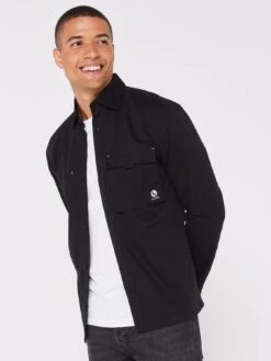 Jack & Jones Utility Pocket Shirt - Black -Barbou Clothing Shop VKO78 SQ6 0000000004 BLACK MDd2