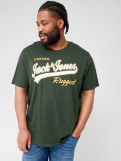 Jack & Jones Jack & Jones Plus Large Logo T-Shirt - Green