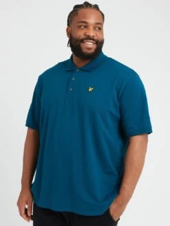 Lyle & Scott Big & Tall Regular Fit Logo Polo Shirt - Dark Blue