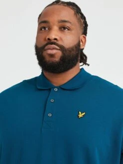 Lyle & Scott Big & Tall Regular Fit Logo Polo Shirt - Dark Blue -Barbou Clothing Shop VKUK8 SQ5 0000000354 DARK BLUE MDd1