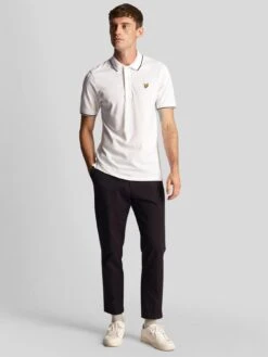Lyle & Scott Regular Fit Tipped Polo Shirt - White -Barbou Clothing Shop VKUKM SQ3 0000000013 WHITE MDo