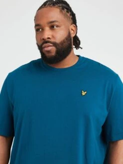 Lyle & Scott Lyle & Scott Big & Tall Plain T-Shirt - Dark Blue -Barbou Clothing Shop VKUL4 SQ4 0000000354 DARK BLUE MDd