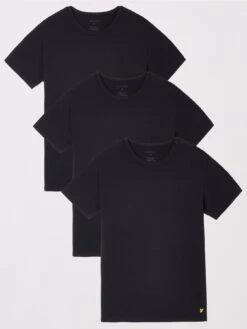 Lyle & Scott Lyle & Scott 3-Pack Maxwell Short Sleeve T-Shirts - Black