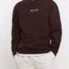 River Island Long Sleeve Simple Japanese Crew - Dark Brown -Barbou Clothing Shop VKUOH SQ1 0000000014 DARK BROWN MDf