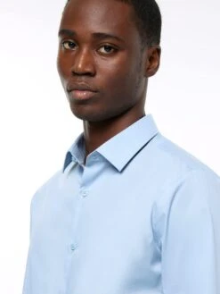 River Island Long Sleeve Cvc Slim Fit Shirt - Blue -Barbou Clothing Shop VKUR9 SQ4 0000000020 BLUE MDd