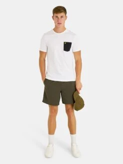 Lyle & Scott Lyle & Scott Contrast Pocket T-Shirt - White -Barbou Clothing Shop VKUTB SQ3 0000000013 WHITE MDo