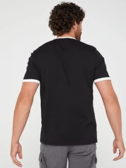 Lyle & Scott Regular Fit Ringer T-Shirt - Black -Barbou Clothing Shop VKUTF SQ2 0000000004 BLACK MDb