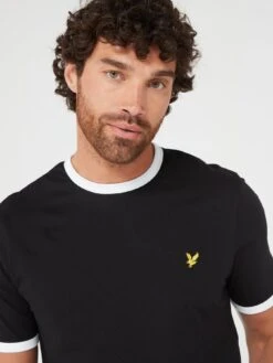 Lyle & Scott Regular Fit Ringer T-Shirt - Black -Barbou Clothing Shop VKUTF SQ5 0000000004 BLACK MDd1