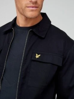 Lyle & Scott Lyle & Scott Cotton Twill Overshirt - Black -Barbou Clothing Shop VKUUQ SQ4 0000000004 BLACK MDd
