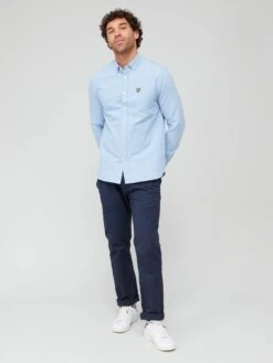 Lyle & Scott Regular Fit Pocket Oxford Shirt - Light Blue -Barbou Clothing Shop VKUUR SQ3 0000000150 LIGHT BLUE MDo