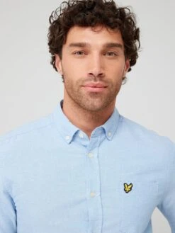 Lyle & Scott Regular Fit Pocket Oxford Shirt - Light Blue -Barbou Clothing Shop VKUUR SQ4 0000000150 LIGHT BLUE MDd