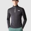 THE NORTH FACE Men's Mountain Athletics 1/4 Zip Top - Grey -Barbou Clothing Shop VLFHG SQ1 0000000005 GREY MDf