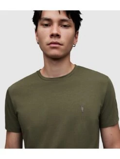 AllSaints Tonic Crew Neck T-Shirt -Barbou Clothing Shop VM04K SQ6 0000000058 KHAKI MDd