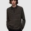 AllSaints Stafford L/S Polo -Barbou Clothing Shop VM05L SQ1 0000000014 DARK BROWN MDf