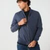 AllSaints Bassett Bomber Jacket - Dark Blue -Barbou Clothing Shop VM07D SQ1 0000000354 DARK BLUE MDf