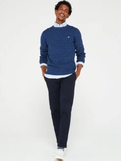 GANT Cotton Cable C-Neck Jumper -Barbou Clothing Shop VM4SB SQ3 0000000048 NAVY MDo