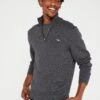 GANT Casual Cotton Halfzip Jumper -Barbou Clothing Shop VM4SC SQ1 0000000005 GREY MDf