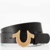 TRUE RELIGION Men's Horseshoe Buckle Belt - Black/Gold -Barbou Clothing Shop VM5O9 SQ1 0000000036 GOLD SLf