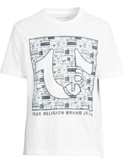 TRUE RELIGION Registered Horseshoe Logo T-Shirt - White  -Barbou Clothing Shop VM5S3 SQ3 0000000013 WHITE SLf