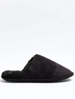 River Island Mule Slipper - Black
