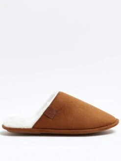 River Island Mule Slipper - Brown