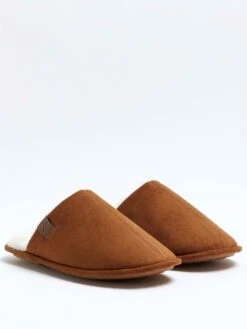 River Island Mule Slipper - Brown -Barbou Clothing Shop VM7GJ SQ4 0000000143 BROWN SLf