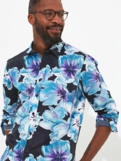 Joe Browns Bright And Bold Floral Shirt - Black -Barbou Clothing Shop VNGRD SQ3 0000000004 BLACK MDo