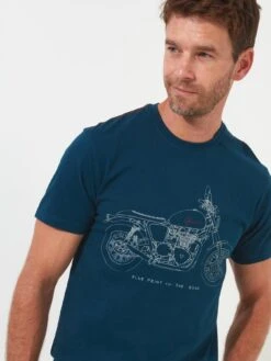 Joe Browns Blue Print Of The Road T-shirt - Blue -Barbou Clothing Shop VNGSC SQ3 0000000020 BLUE MDo