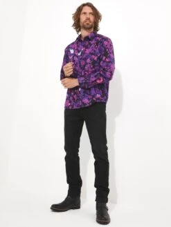 Joe Browns Funky Floral Shirt - Purple 9 Joe Browns Funky Floral Shirt - Purple -Barbou Clothing Shop VNGVN SQ4 0000000039 PURPLE MDd