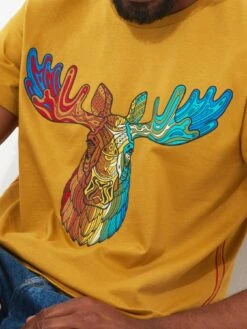 Joe Browns Rainbow Stag T-shirt - Yellow -Barbou Clothing Shop VNGW1 SQ3 0000000076 YELLOW MDo